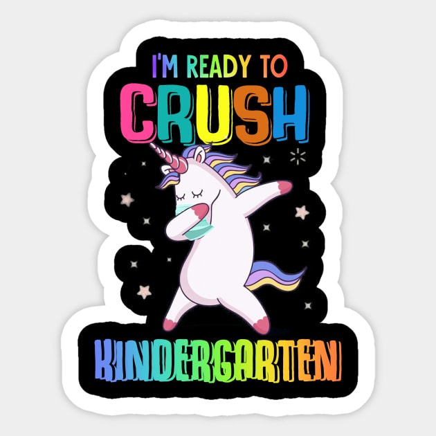 Tee - Unicorn I'm ready to crush Kindergarten 2020 Sticker by JiiKo